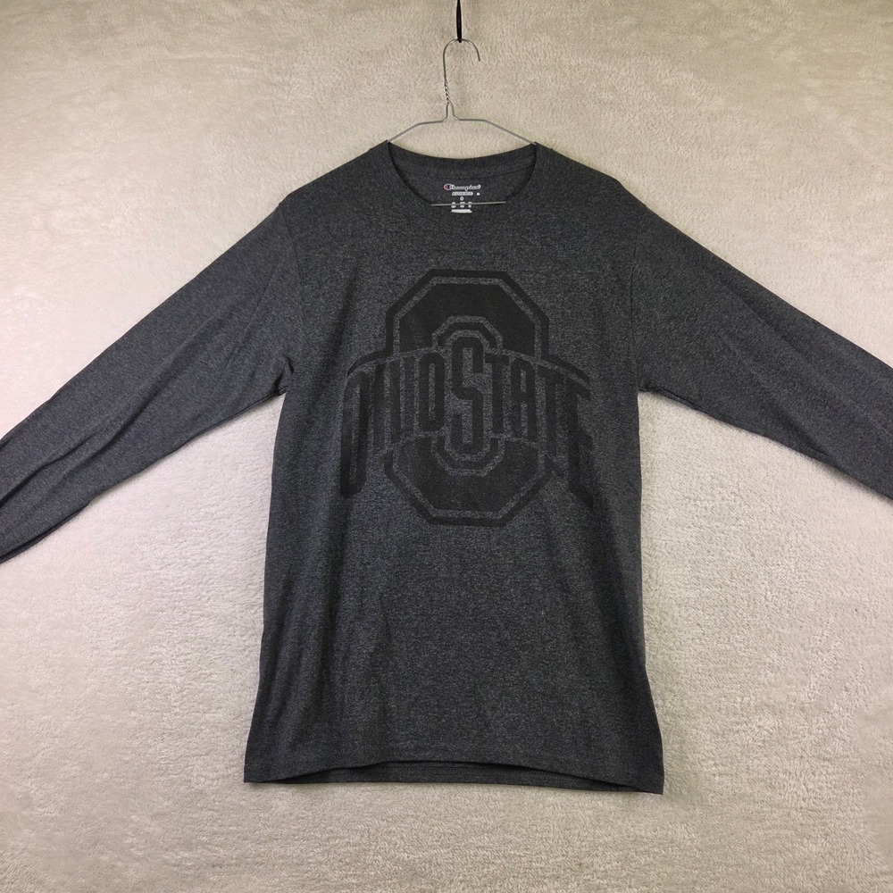 Champion Ohio State Buckeyes Long Sleeve T-Shirt Grey Women Small 4233